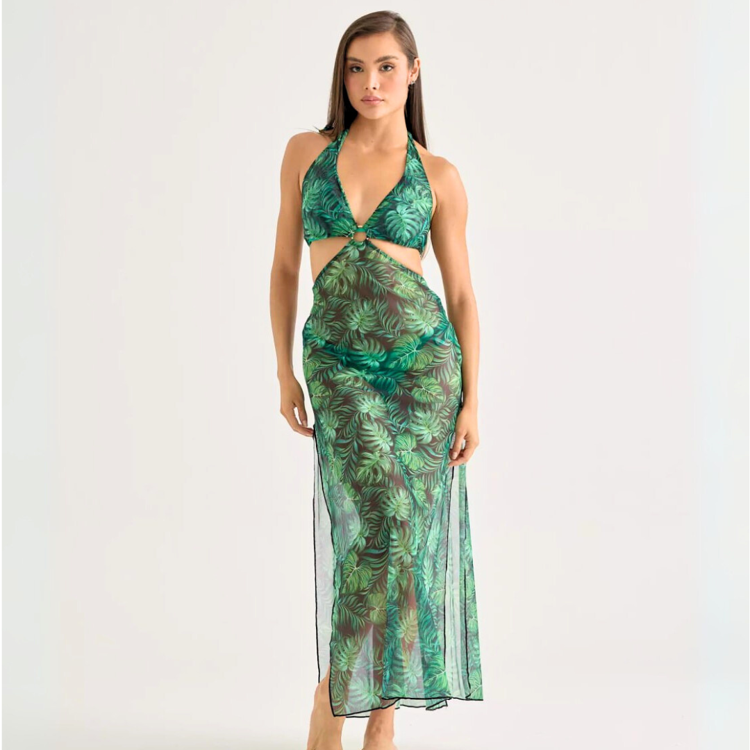 Halter Dress Green